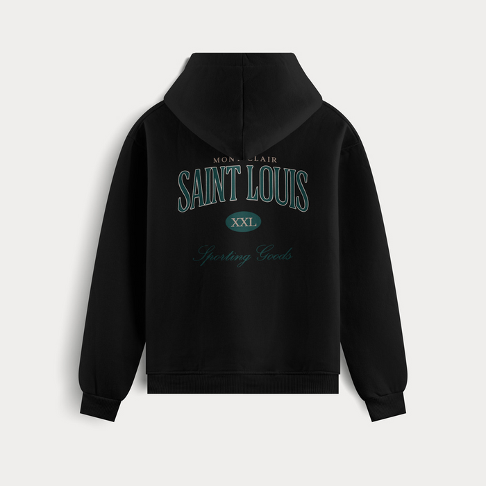 BLUSA MOLETOM ''SAINT LOUIS'' PRETA