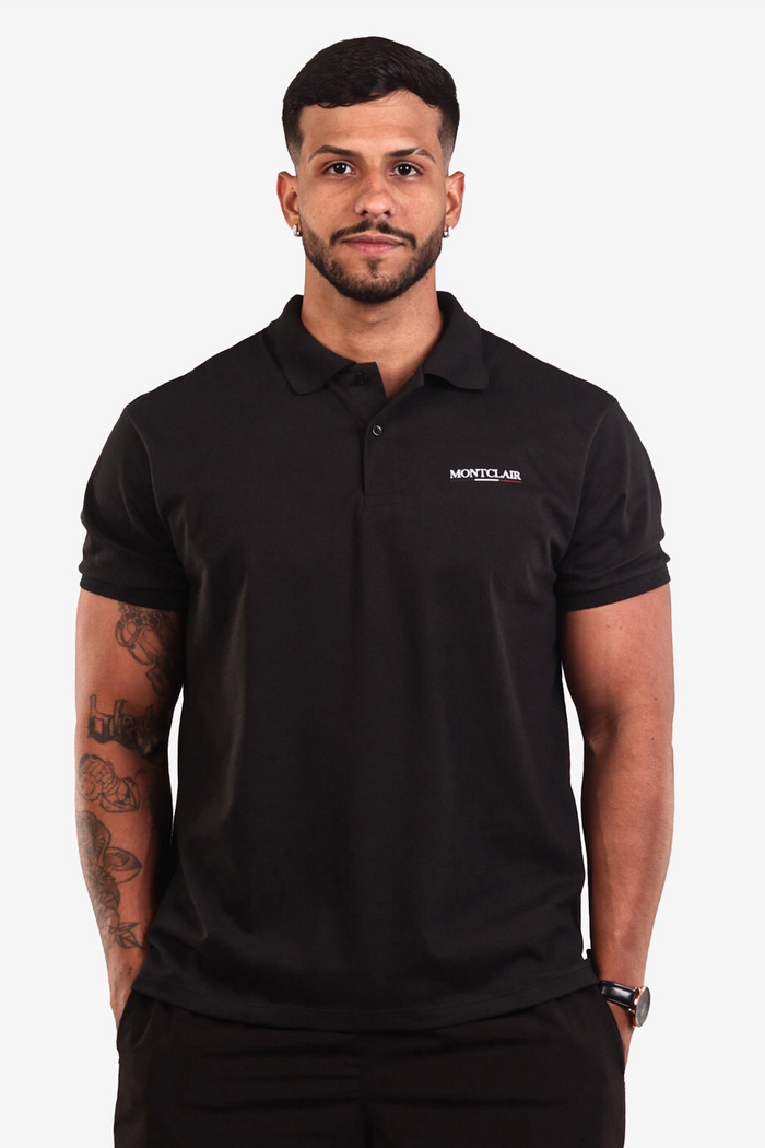 GOLA POLO REGULAR ''FRANCE'' BLACK