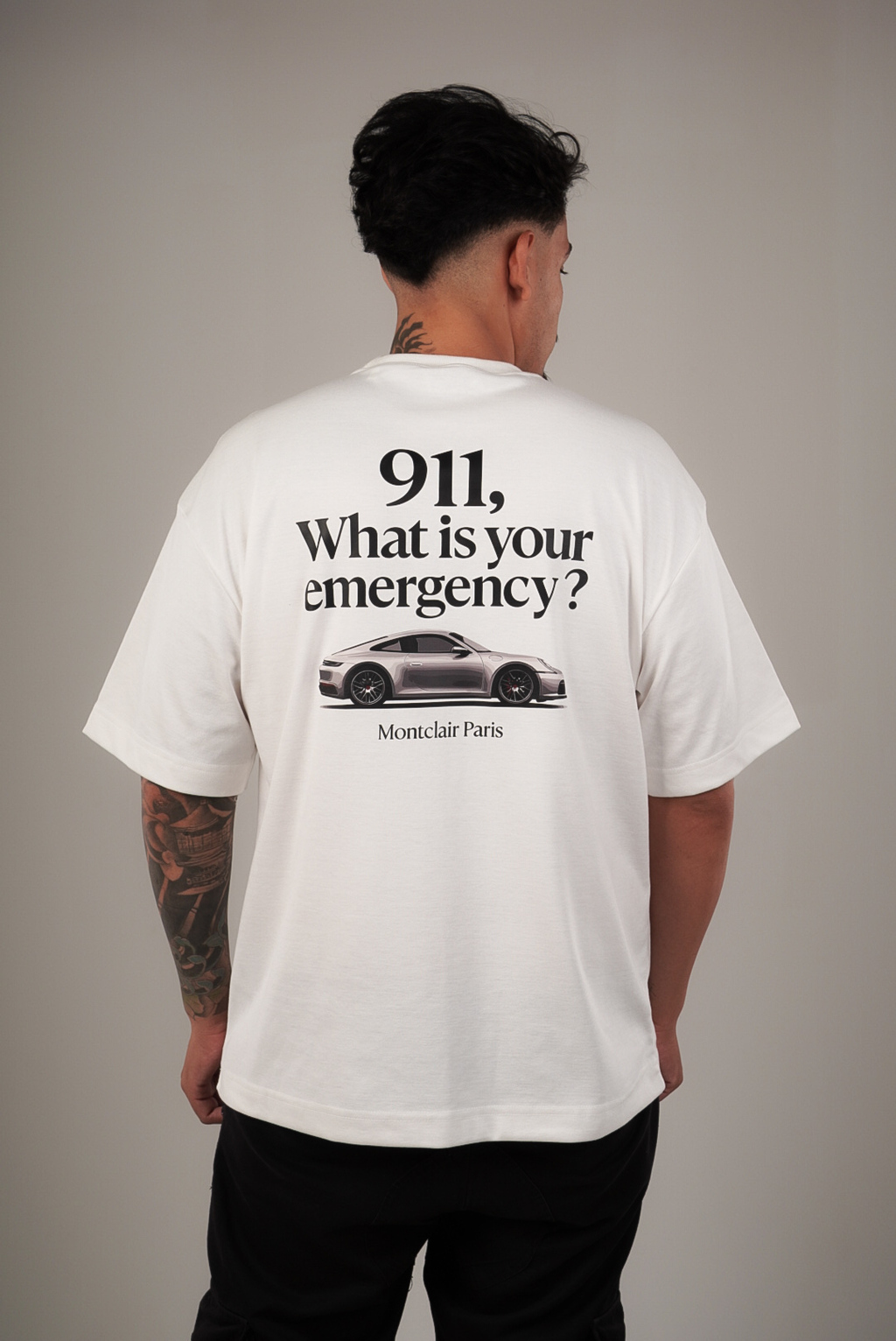 OVERSIZED ''911'' OFF WHITE — foto 3