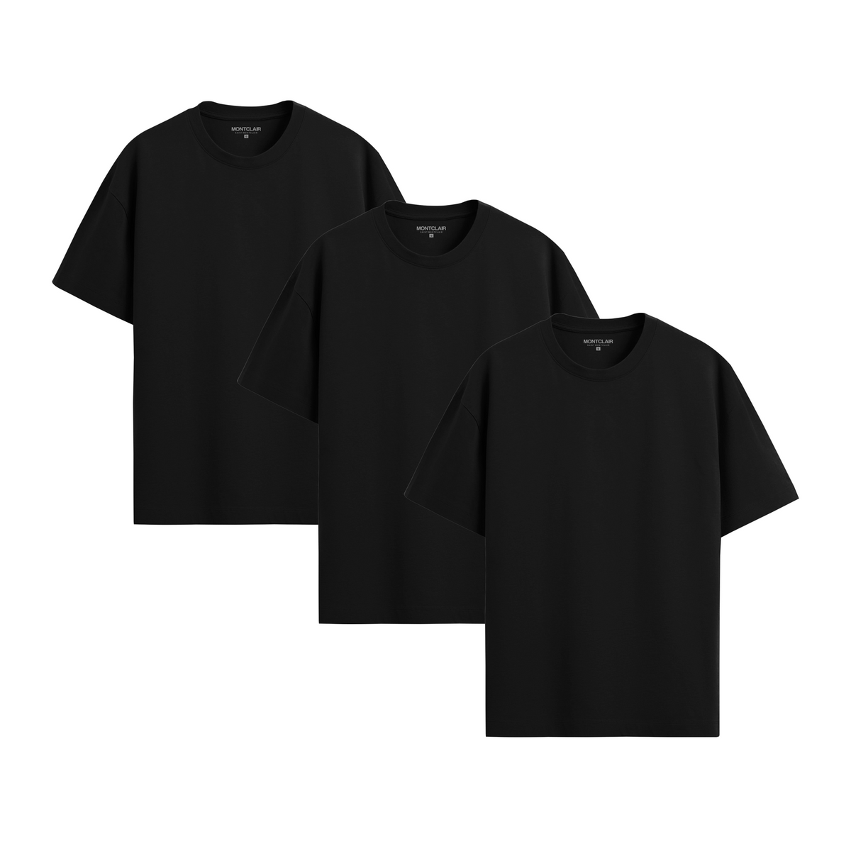 COMBO 3 CAMISETAS LISAS PRETAS — foto 1