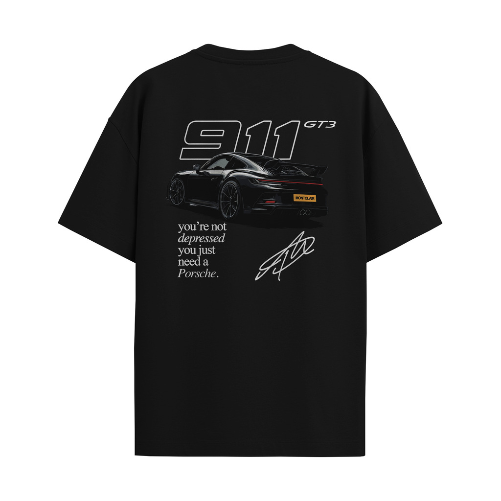 CAMISETA "NEED PORSCHE" PRETA — foto 1